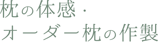 枕の体感・オーダーメイド枕の作製