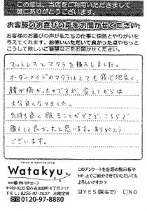 オーダーメイド枕はとても寝心地が良いです~お客様の声v76
