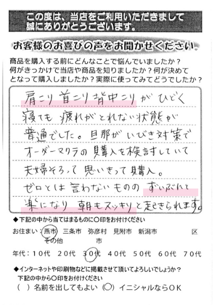 肩こり首コリ背中コリ、ずいぶんと楽になりました